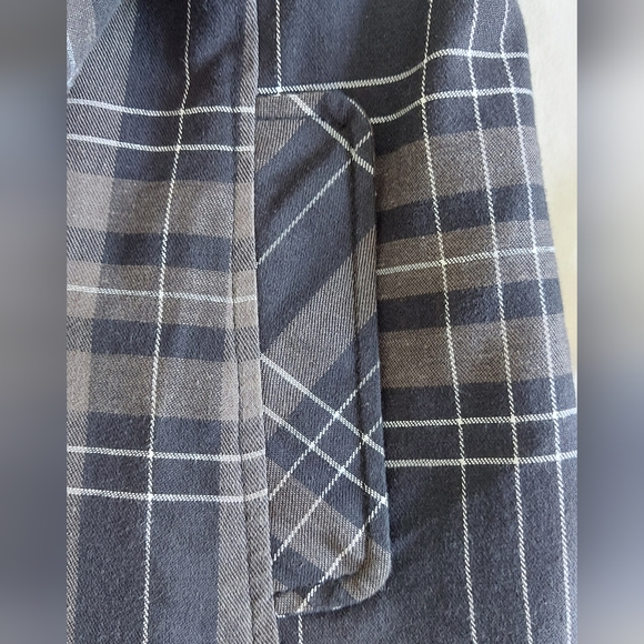 Woman's Black & Gray Plaid Trench Coat with Belt - Picture 6 of 11